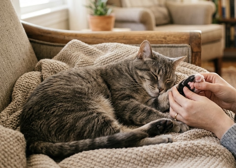猫のぷにぷに肉球を保つ方法！乾燥・カサカサの原因と正しいお肌保湿ケアを解説